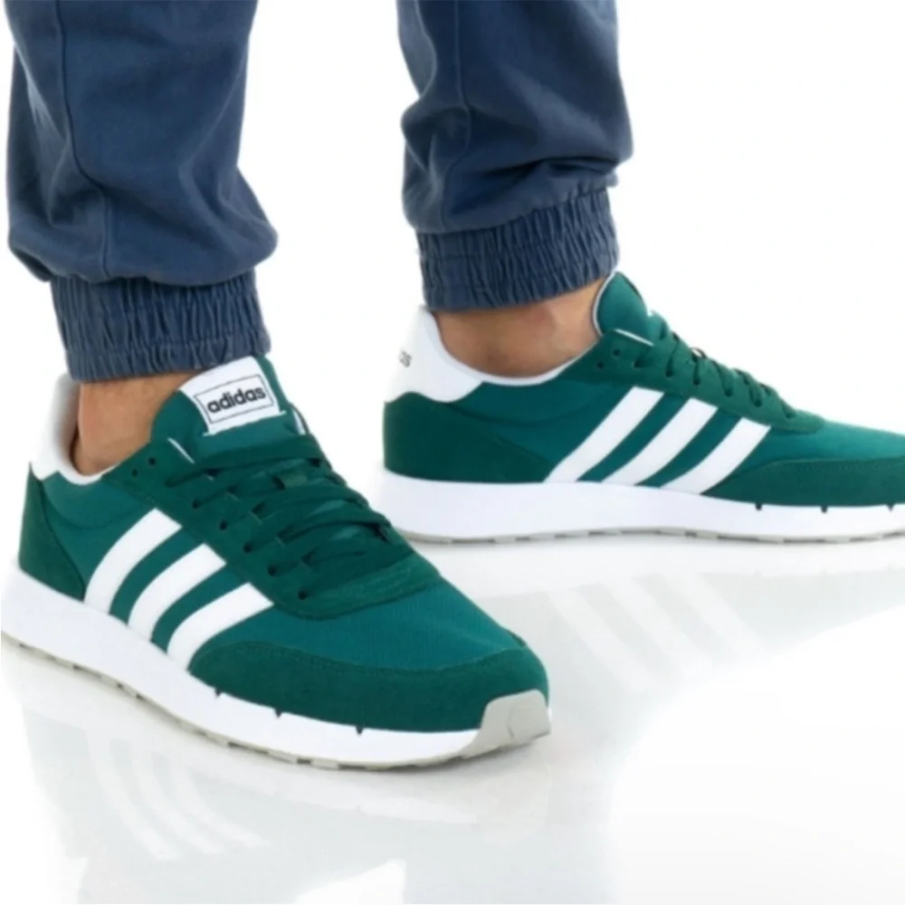Adidas Men's Run 60s 2.0 Green & White Shoes Sz 10 NEW!